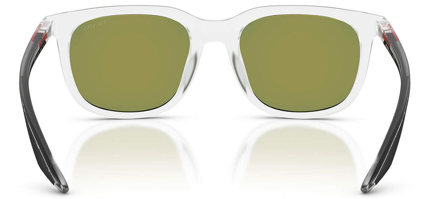 Prada Linea Rossa PS B09SU Sunglasses - Matte Transparent / Violet & Green