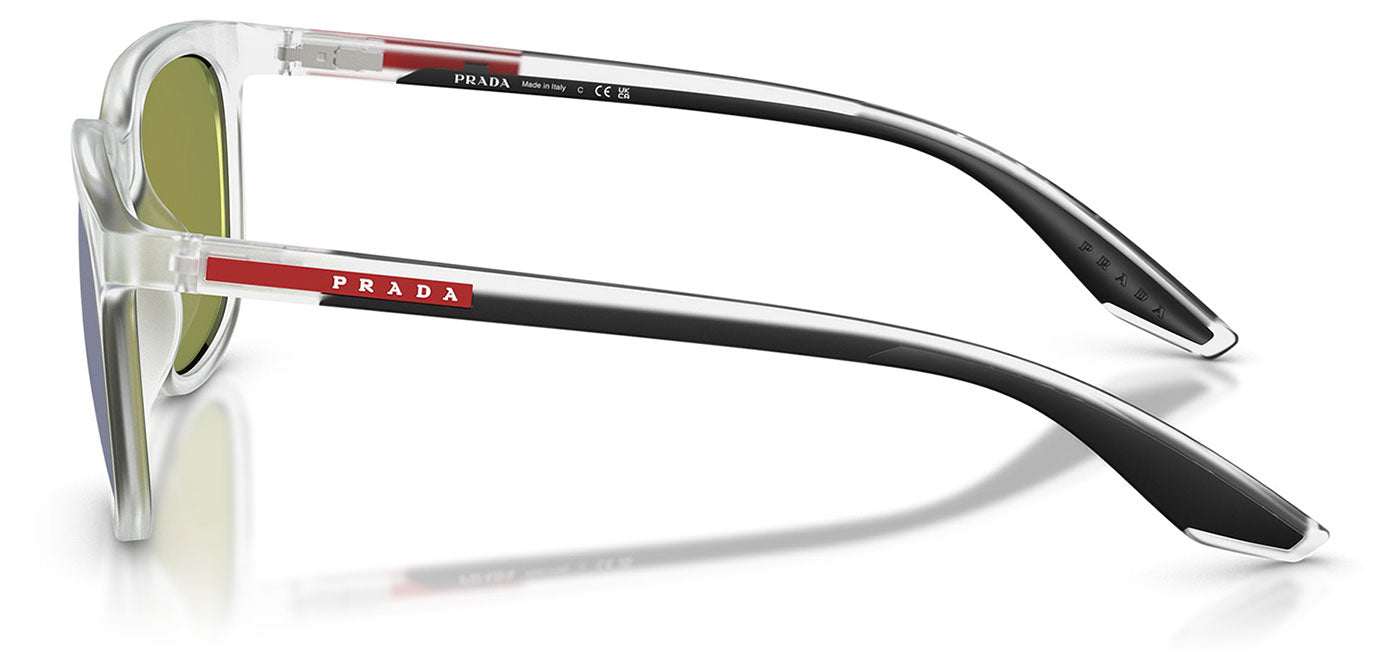 Prada Linea Rossa PS B09SU Sunglasses - Matte Transparent / Violet & Green
