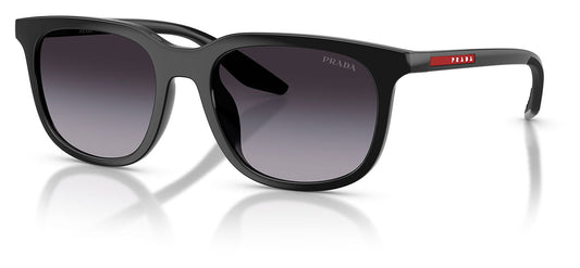 Prada Linea Rossa PS B09SU Sunglasses - Black / Grey Gradient Dark Blue