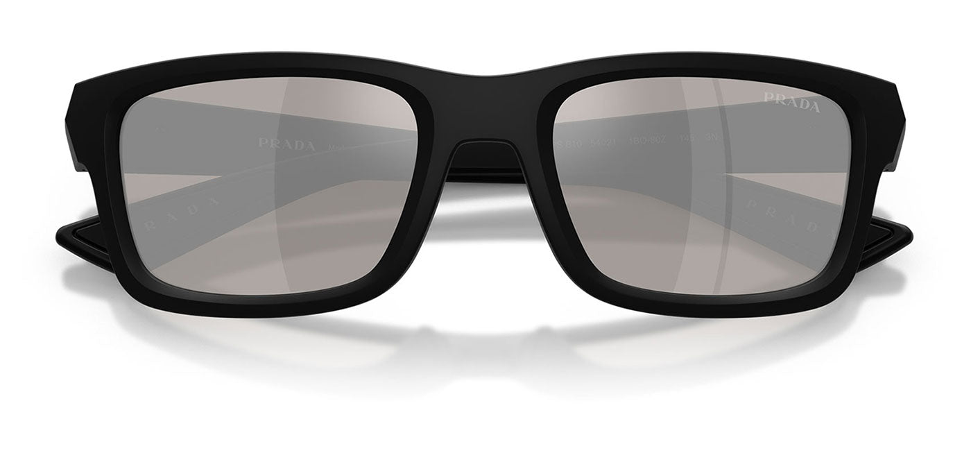 Prada Linea Rossa PS B10S Sunglasses - Matte Black / Light Grey Mirror Silver