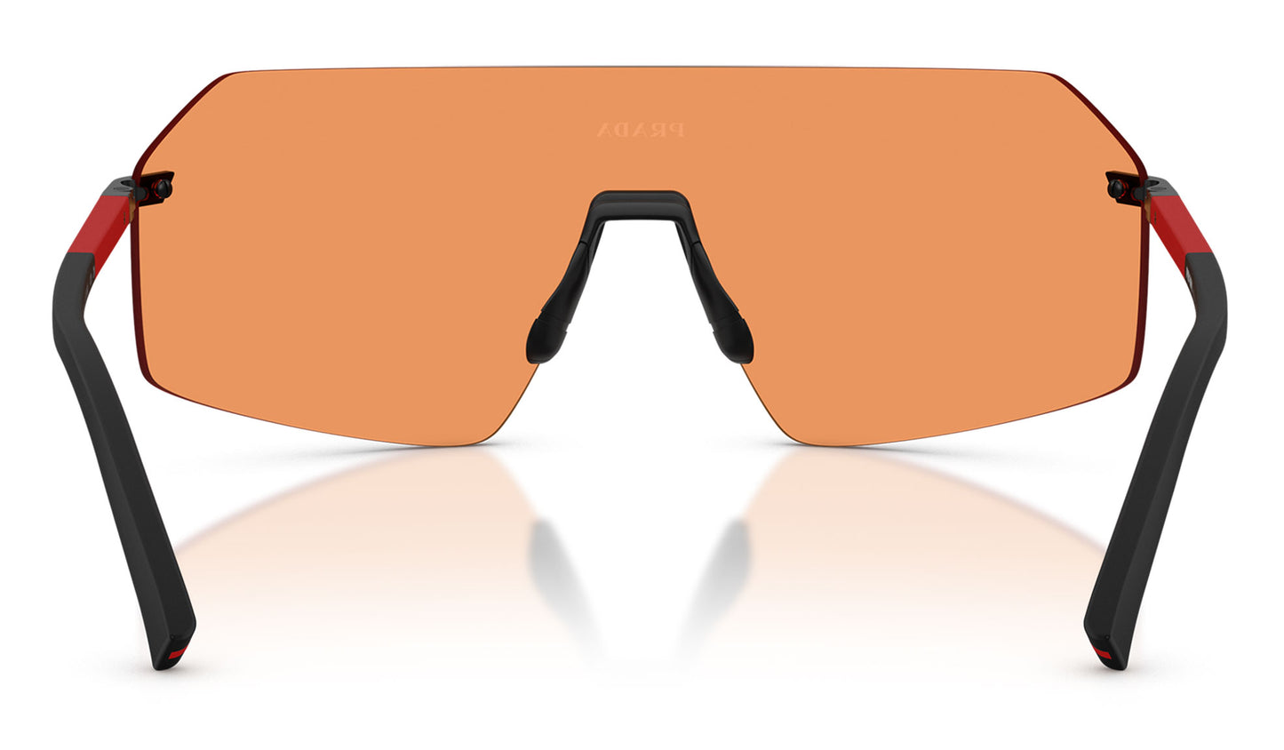 Prada Linea Rossa PS B50S Sunglasses - Black / Orange