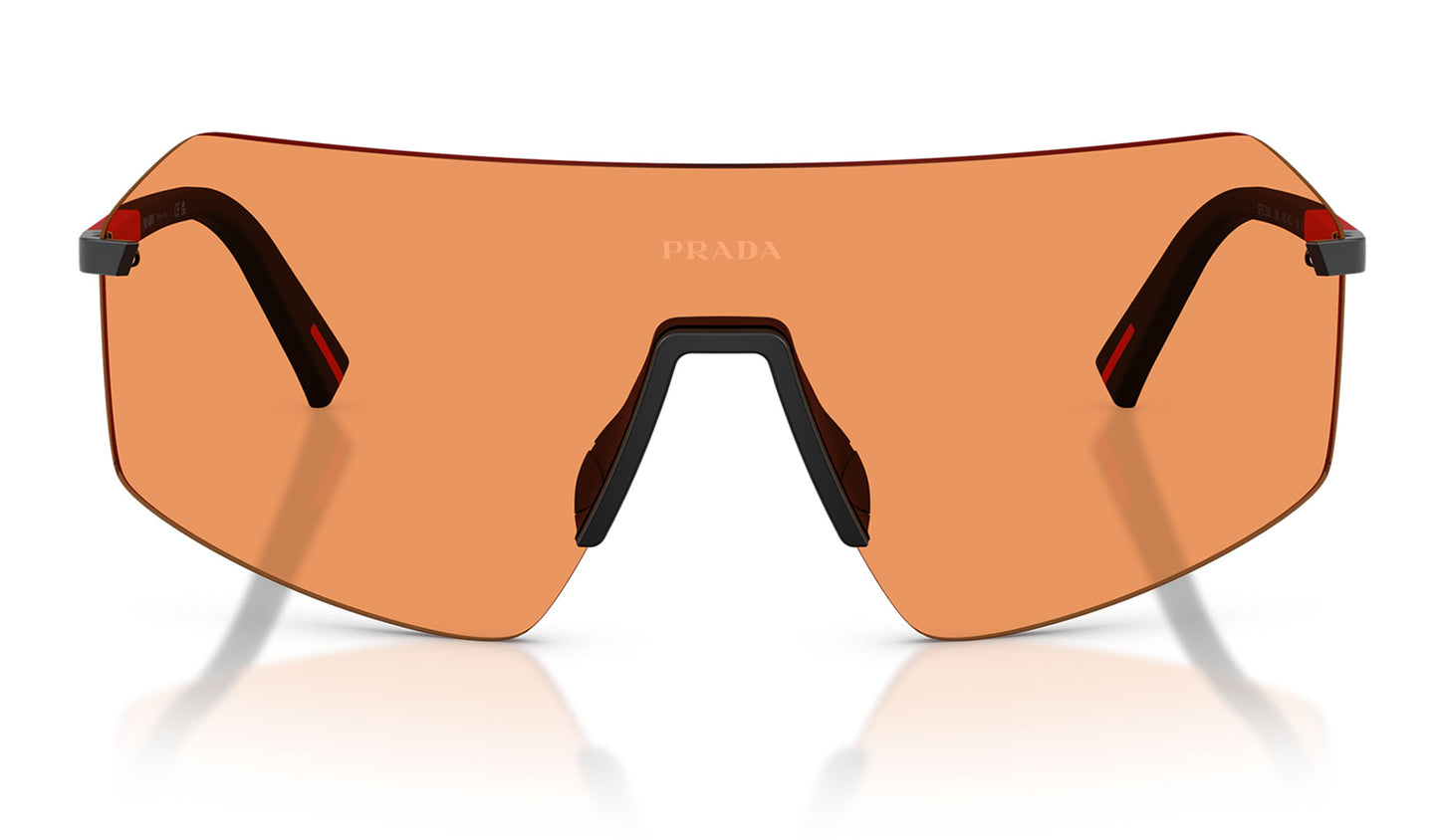 Prada Linea Rossa PS B50S Sunglasses - Black / Orange