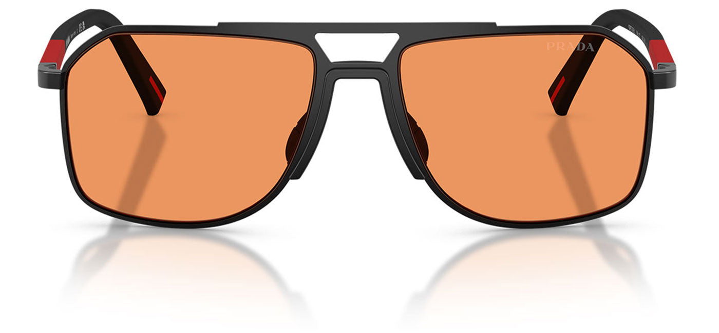 Prada Linea Rossa PS B51S Sunglasses - Matte Black / Orange