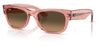 Ray-Ban RB0832S Mega Wayfarer II Sunglasses - Transparent Pink / Light Brown Gradient Black
