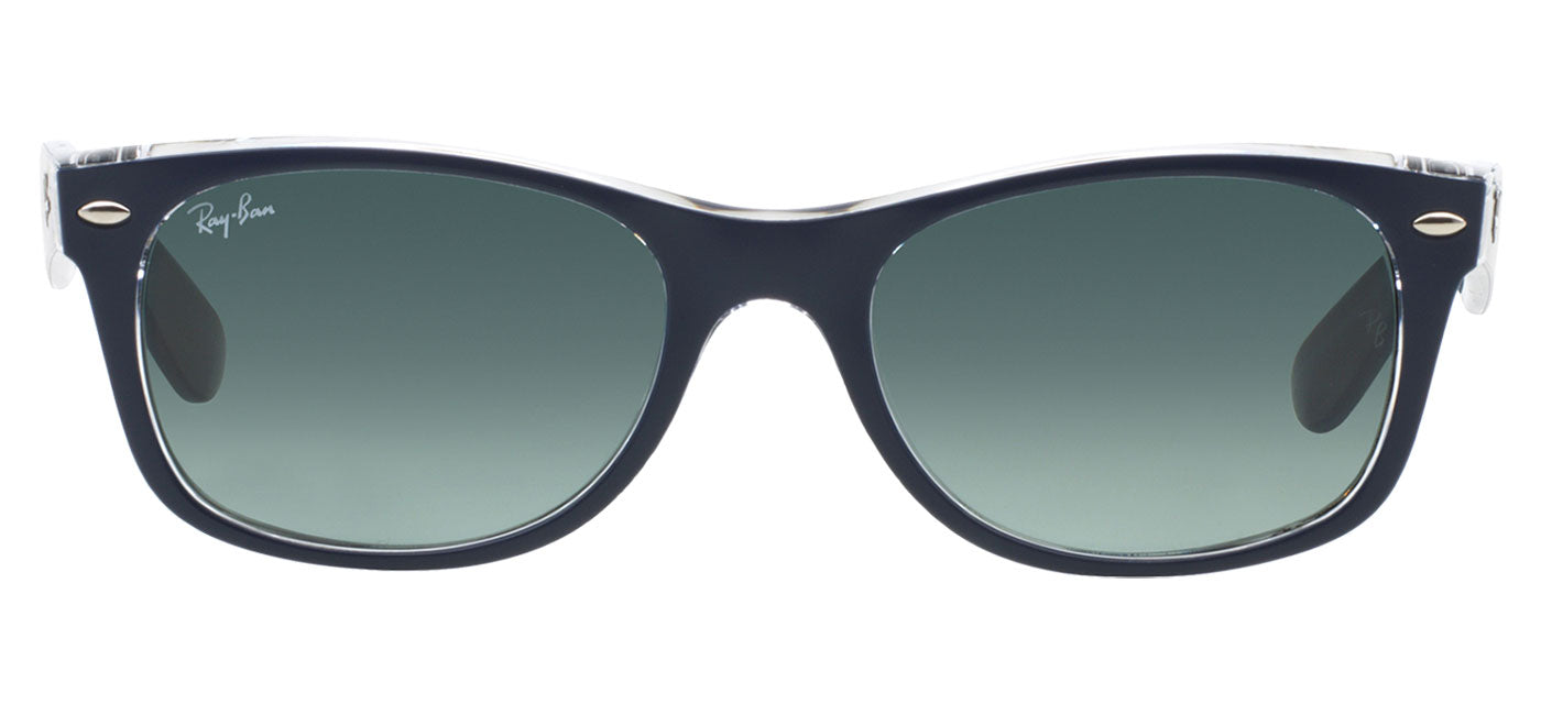 Ray-Ban RB2132 New Wayfarer Sunglasses - Blue & Transparent / Grey Gradient