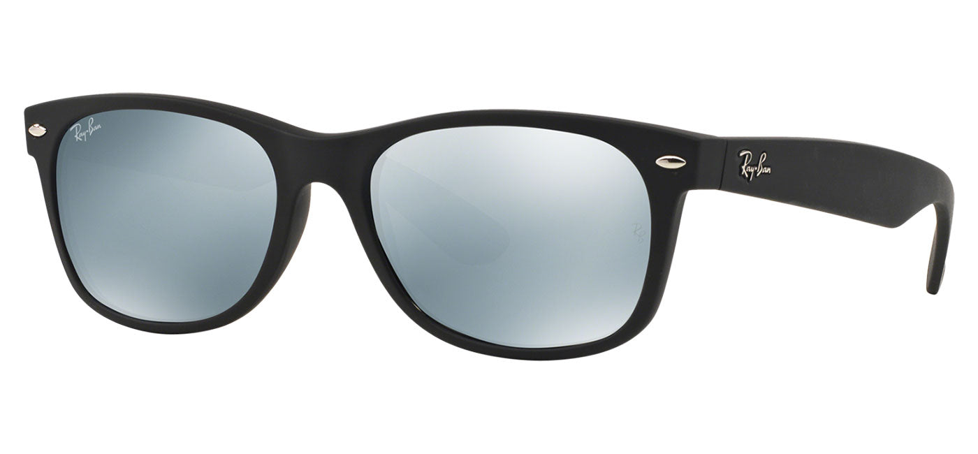 Ray-Ban RB2132 New Wayfarer Sunglasses - Matte Black / Silver Flash