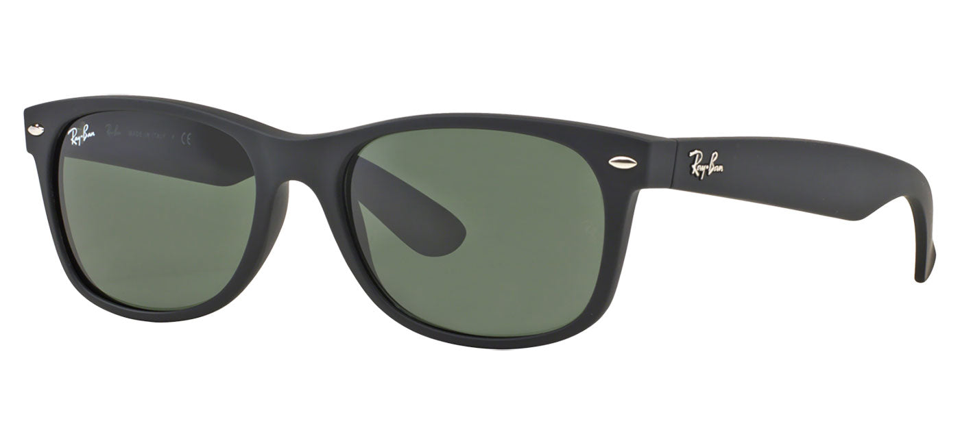 Ray-Ban RB2132 New Wayfarer Sunglasses - Matte Black / Green
