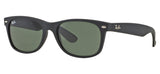 Ray-Ban RB2132 New Wayfarer Sunglasses - Matte Black / Green