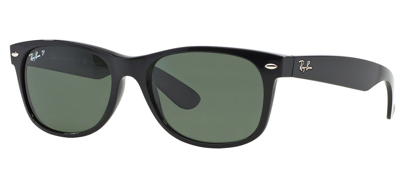 Ray-Ban RB2132 New Wayfarer Sunglasses - Black / Green Polarised