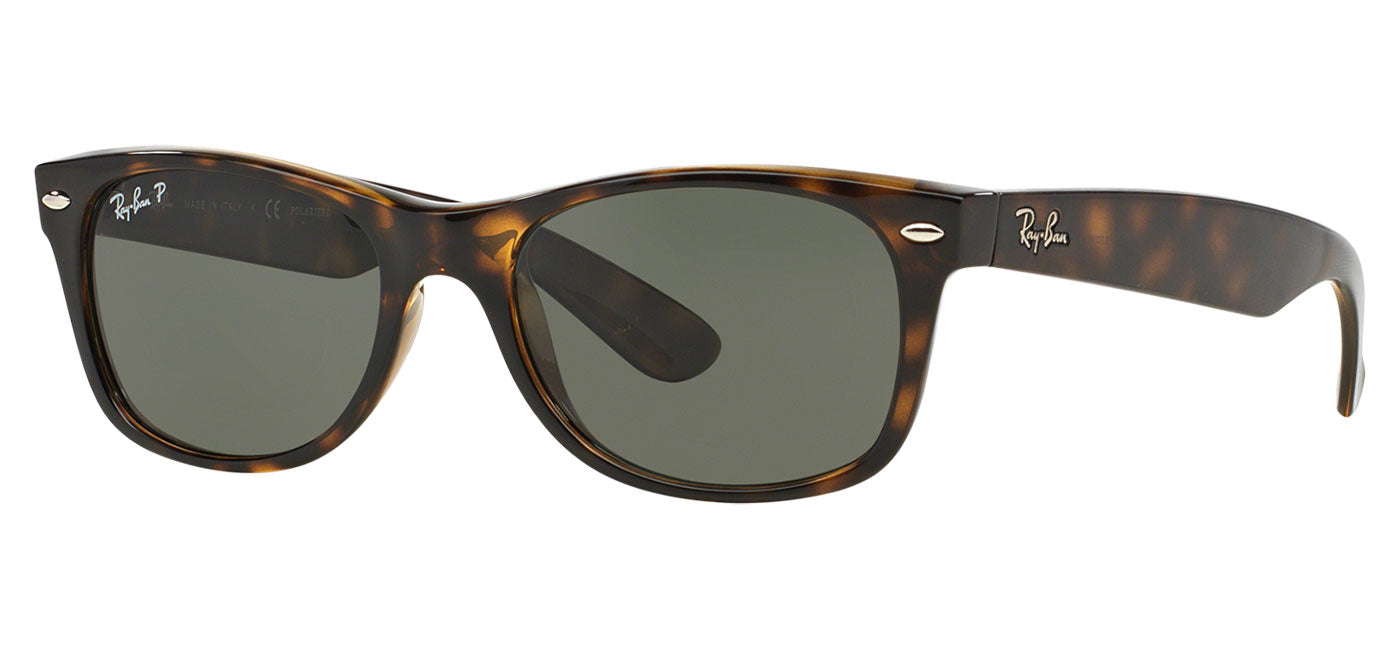 Ray-Ban RB2132 New Wayfarer Sunglasses - Tortoise / Green Polarised