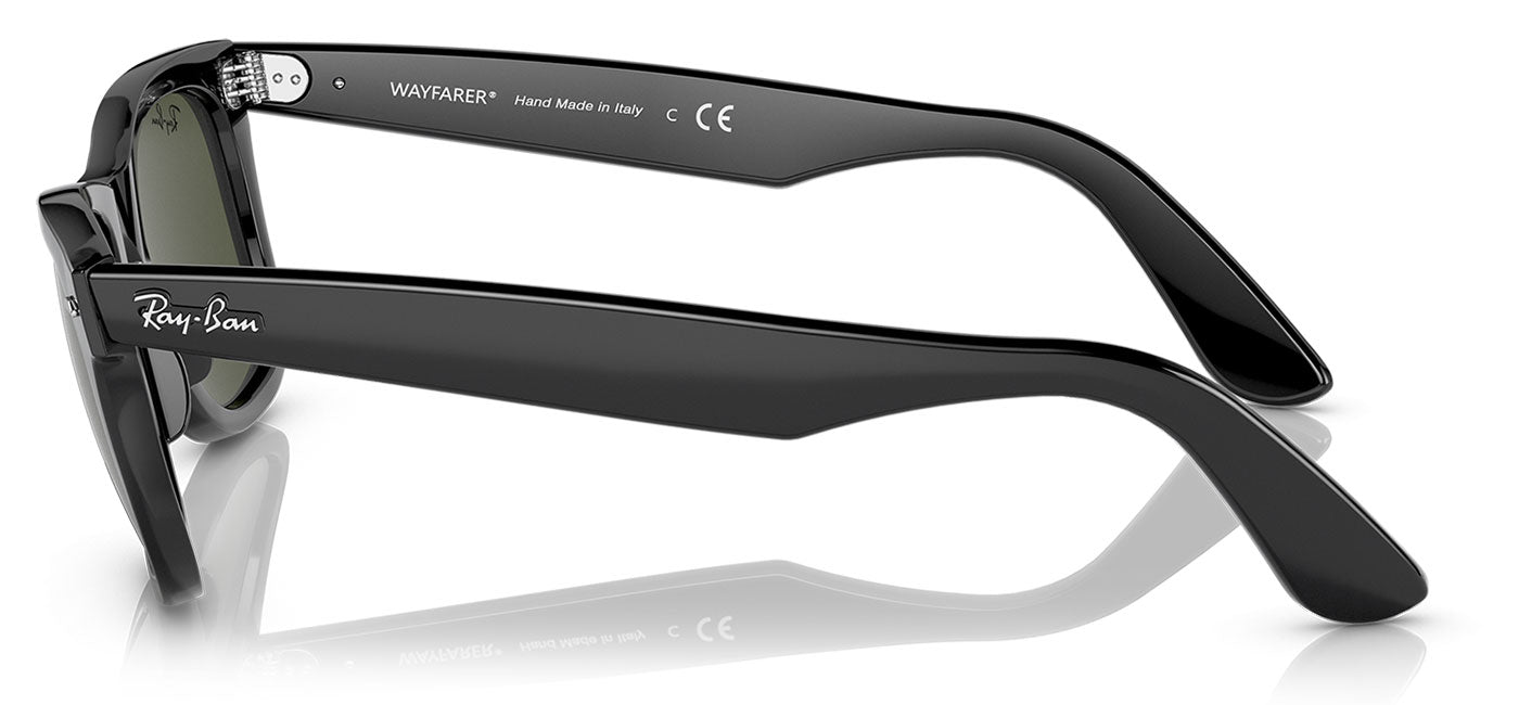 Ray-Ban RB2140 Original Wayfarer Sunglasses - Black / Green G-15