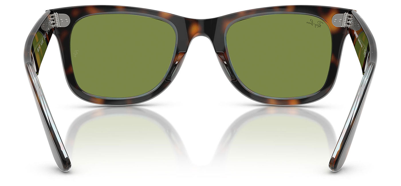Ray-Ban RB2140 Original Wayfarer Sunglasses - Dark Havana On Multicolour / Green