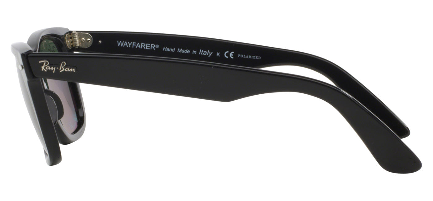 Ray-Ban RB2140 Original Wayfarer Sunglasses - Black / Green Polarised