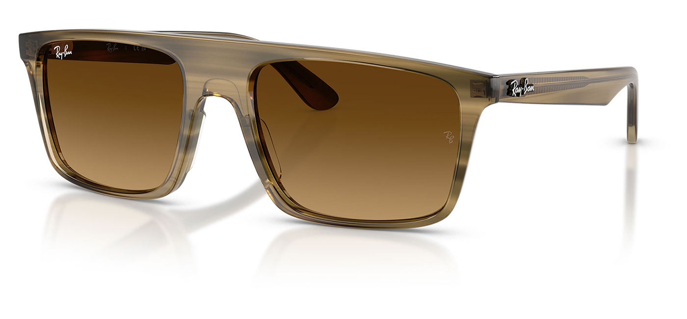 Ray-Ban RB2222 Sunglasses - Striped Green / Gradient Brown