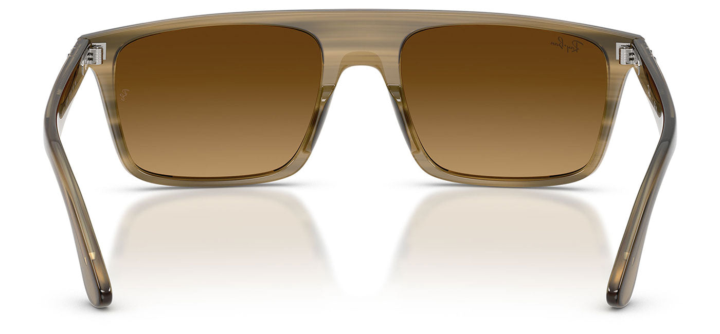 Ray-Ban RB2222 Sunglasses - Striped Green / Gradient Brown