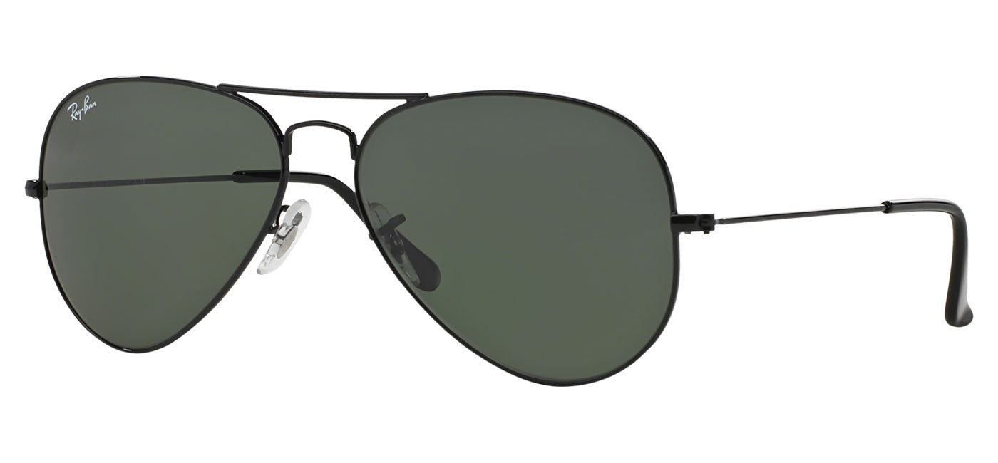 Ray-Ban RB3025 Aviator Sunglasses - Black / Green