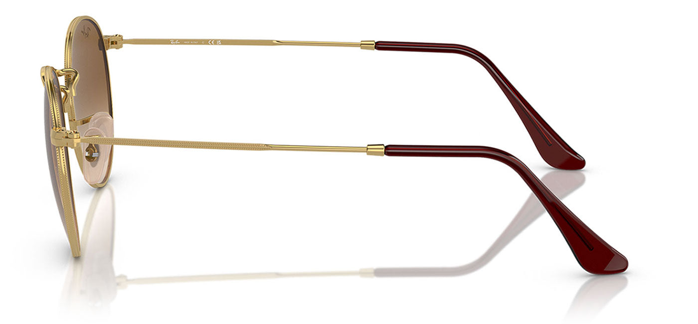 Ray-Ban RB3447 Round Metal Sunglasses - Gold / Brown