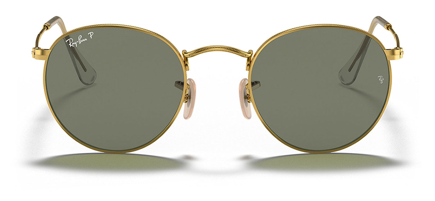 Ray-Ban RB3447 Round Metal Sunglasses - Arista Gold / Green Polarised