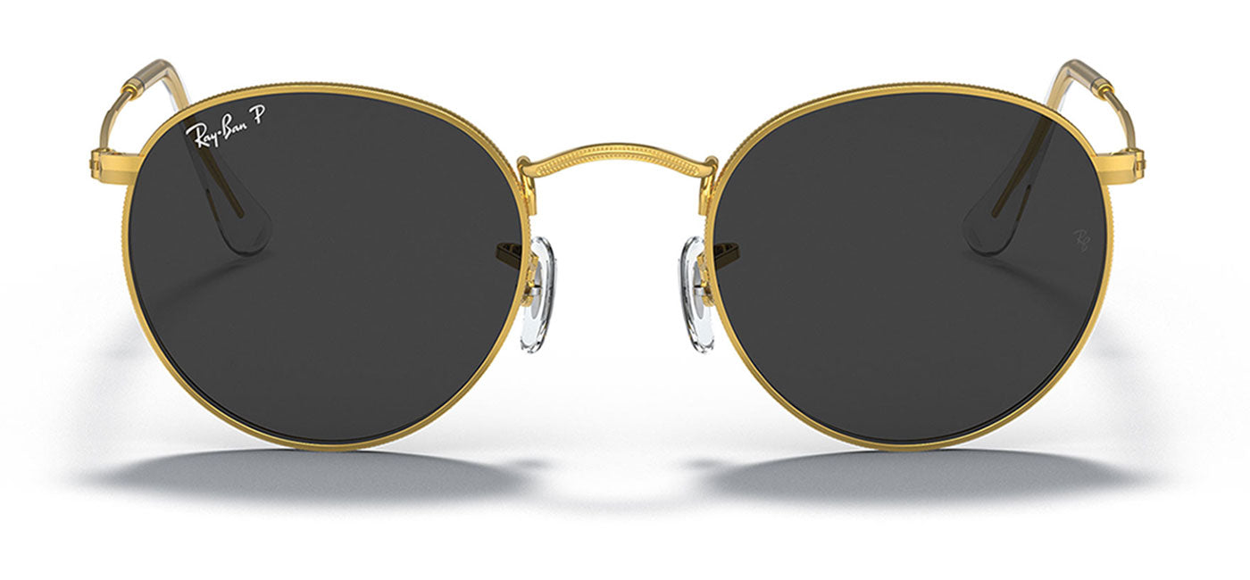 Ray-Ban RB3447 Round Metal Sunglasses - Gold / Black Polarised