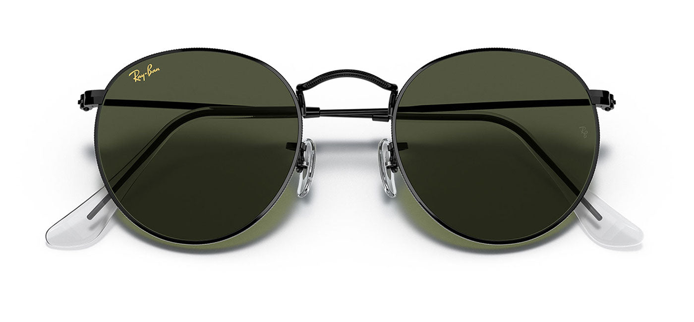 Ray-Ban RB3447 Round Metal Sunglasses - Black / Green