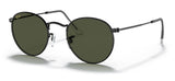 Ray-Ban RB3447 Round Metal Sunglasses - Black / Green