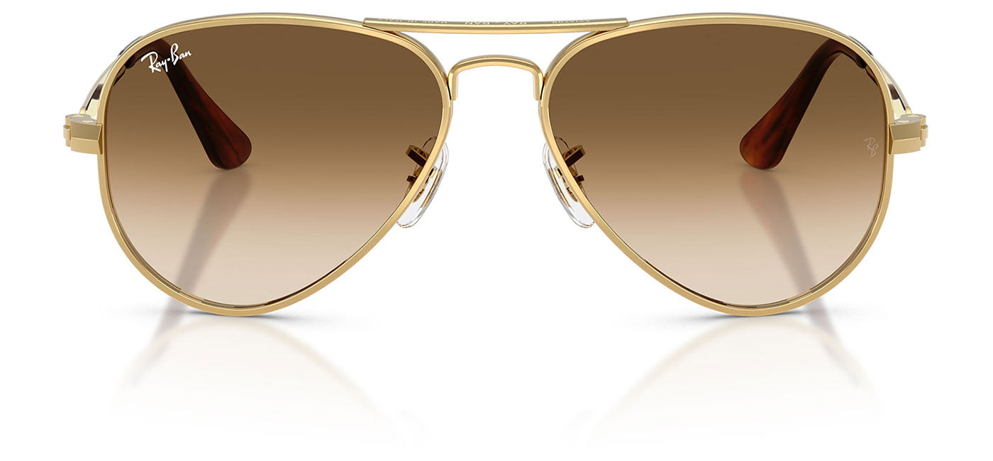Ray-Ban RB3925 Aviator Max Sunglasses - Arista Gold / Clear Gradient Brown