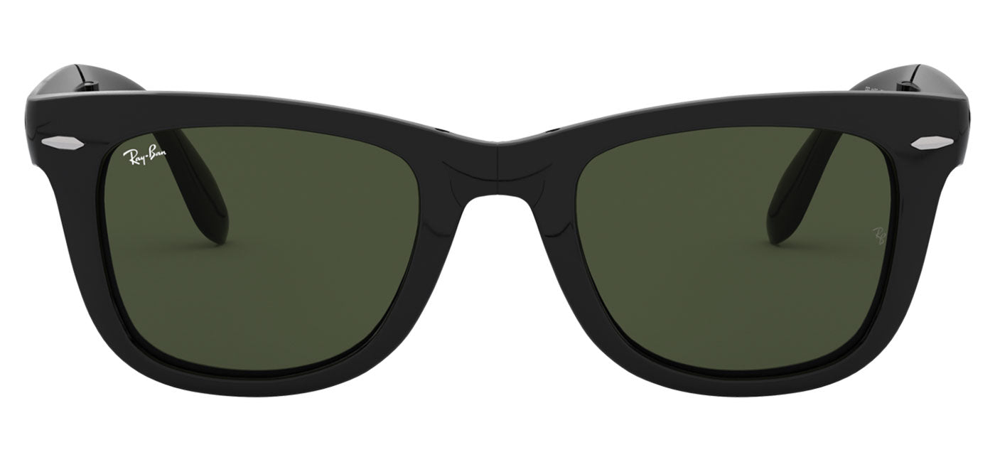 Ray-Ban RB4105 Wayfarer Folding Sunglasses - Black / Green