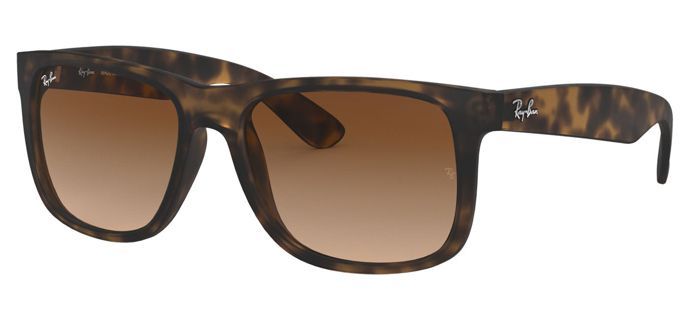 Ray-Ban RB4165 Justin Sunglasses - Rubberised Light Havana / Brown Gradient