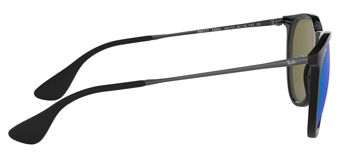 Ray-Ban RB4171 Erika Sunglasses - Gloss Black / Blue Mirror
