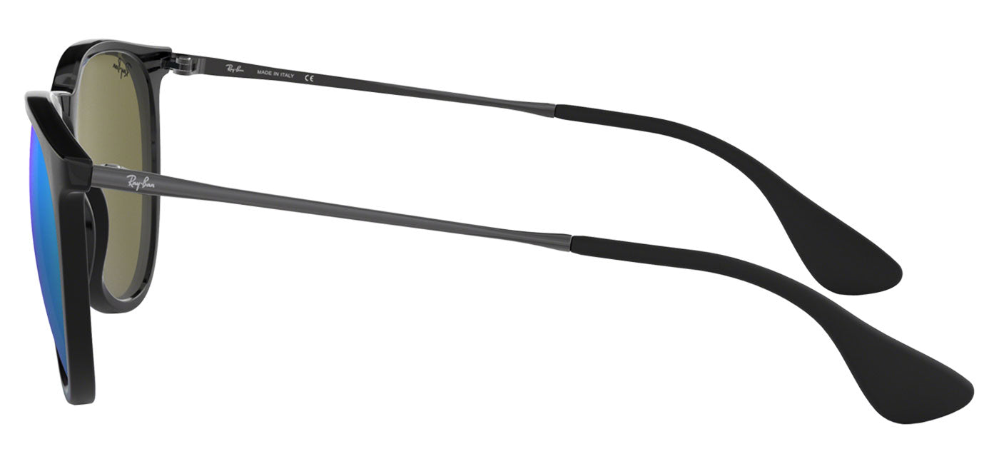 Ray-Ban RB4171 Erika Sunglasses - Gloss Black / Blue Mirror