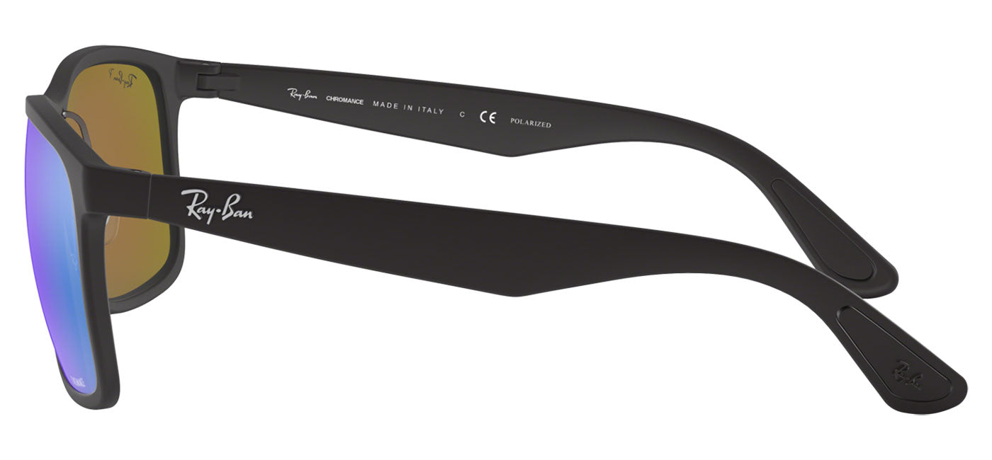 Ray-Ban RB4264 Sunglasses - Matte Black / Blue Mirror Choromance Polarised