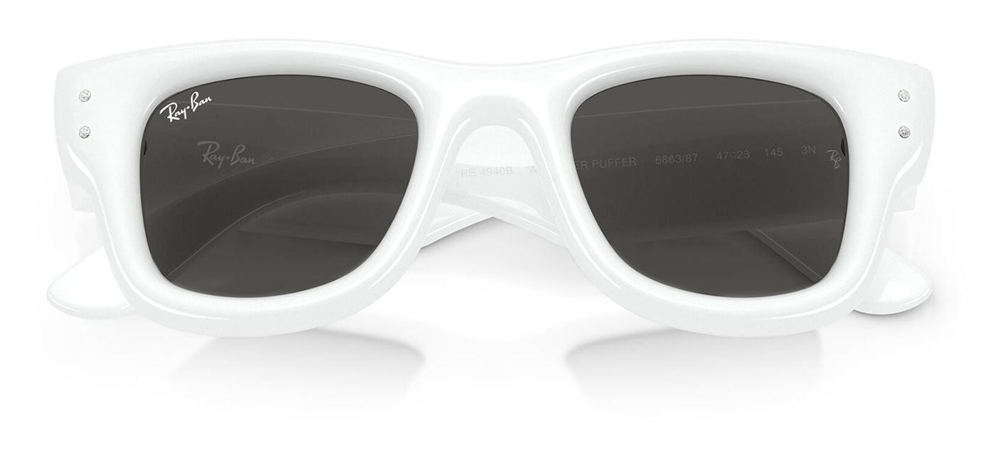 Ray-Ban RB4940B Wayfarer Puffer Crystal Edition Sunglasses - White & Strass / Ultra Black