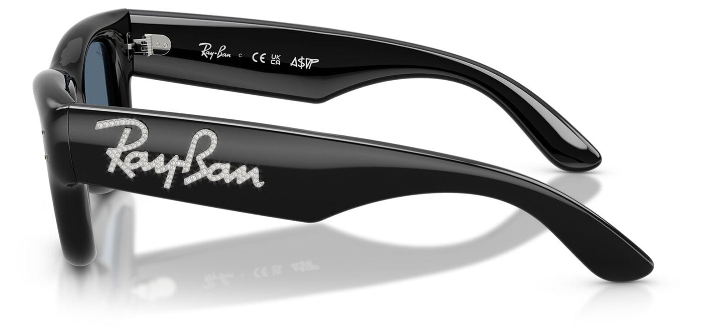 Ray-Ban RB4940B Wayfarer Puffer Crystal Edition Sunglasses - Black / Dark Blue