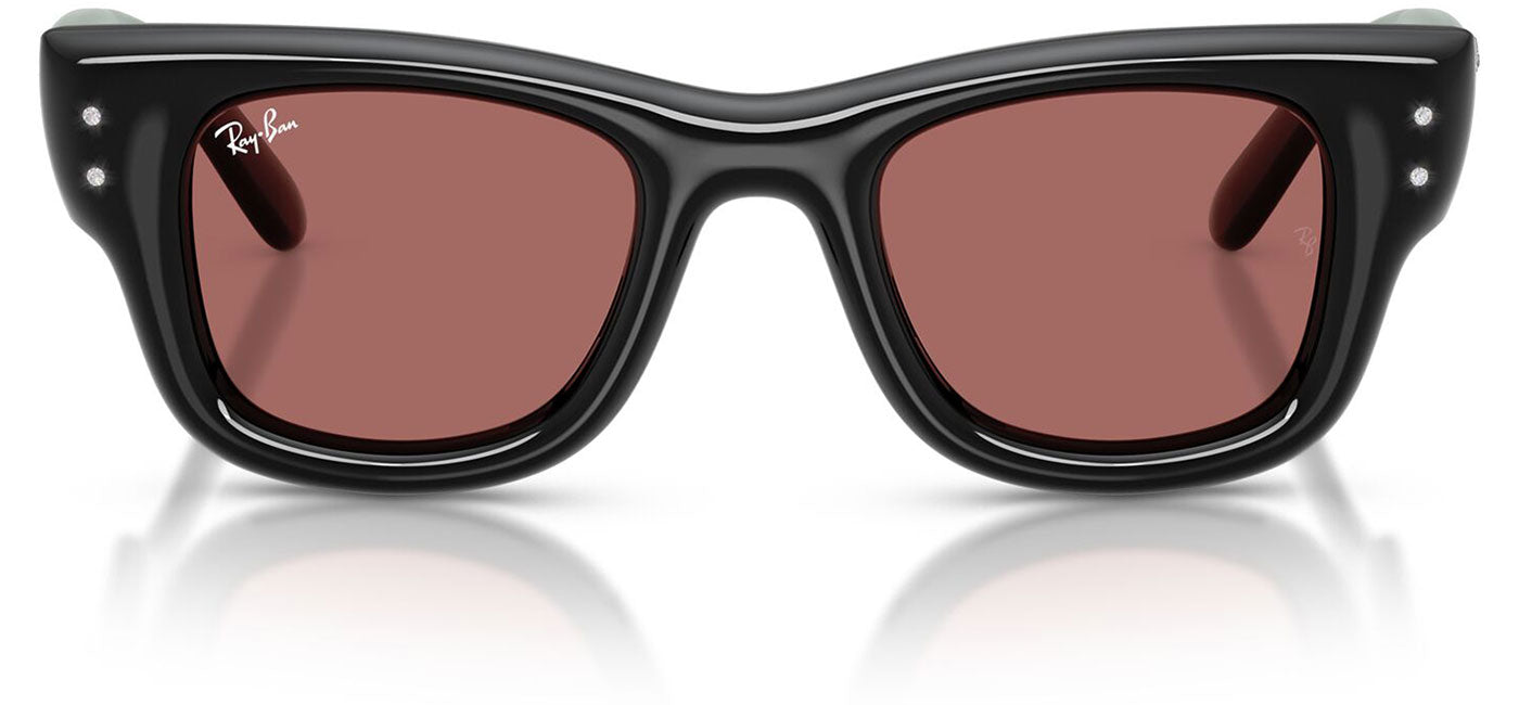 Ray-Ban RB4940B Wayfarer Puffer Crystal Edition Sunglasses - Black / Dark Violet