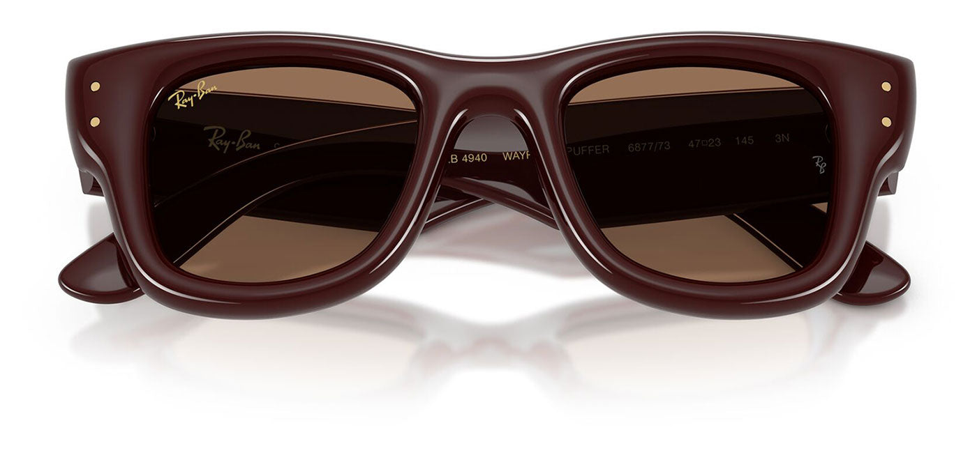 Ray-Ban RB4940 Wayfarer Puffer Sunglasses - Dark Brown / Dark Brown