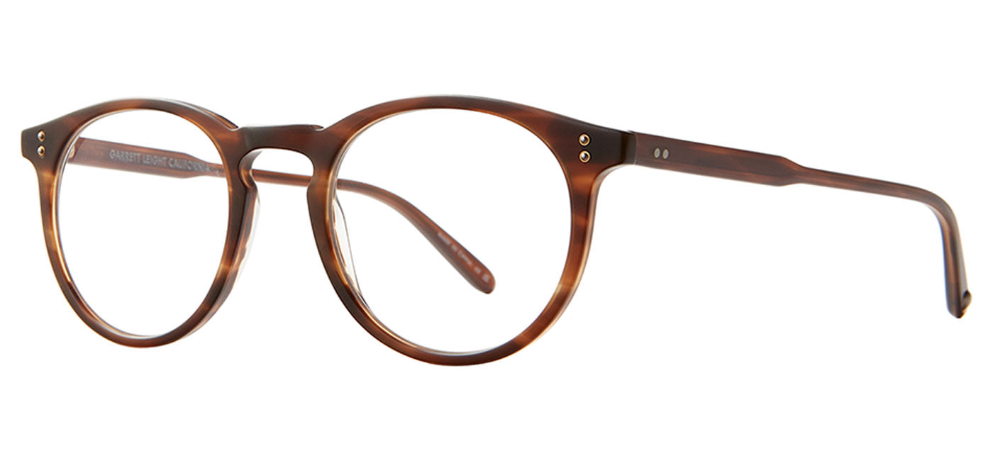 Garrett Leight Carlton Glasses - Matte Brandy Tortoise