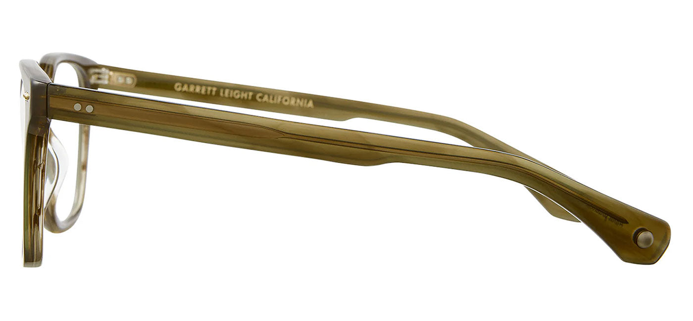 Garrett Leight Earvin Glasses - Matte Olive Tortoise