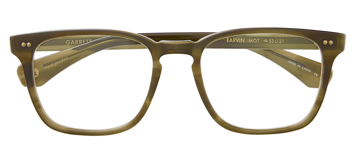 Garrett Leight Earvin Glasses - Matte Olive Tortoise