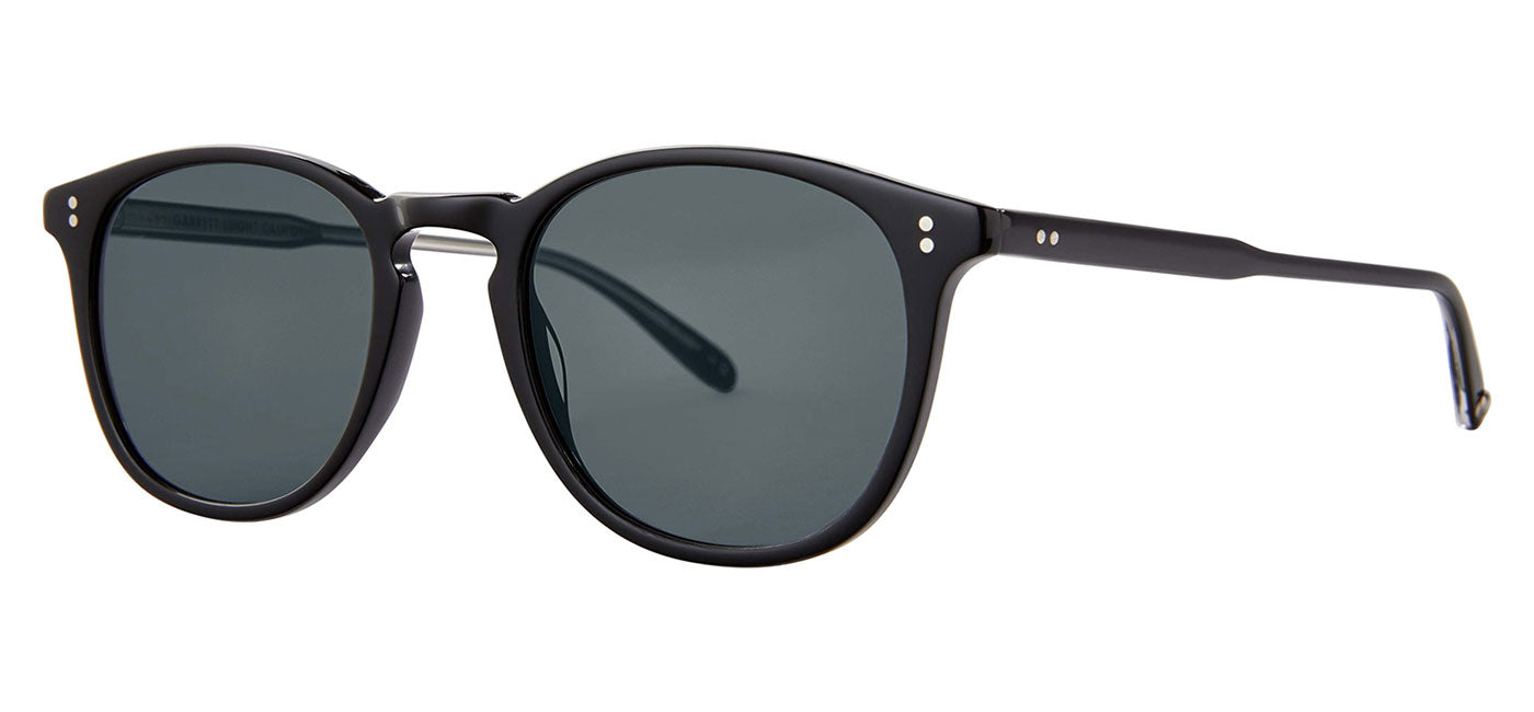 Garrett Leight Kinney Sunglasses - Black / Pure Blue Smoke