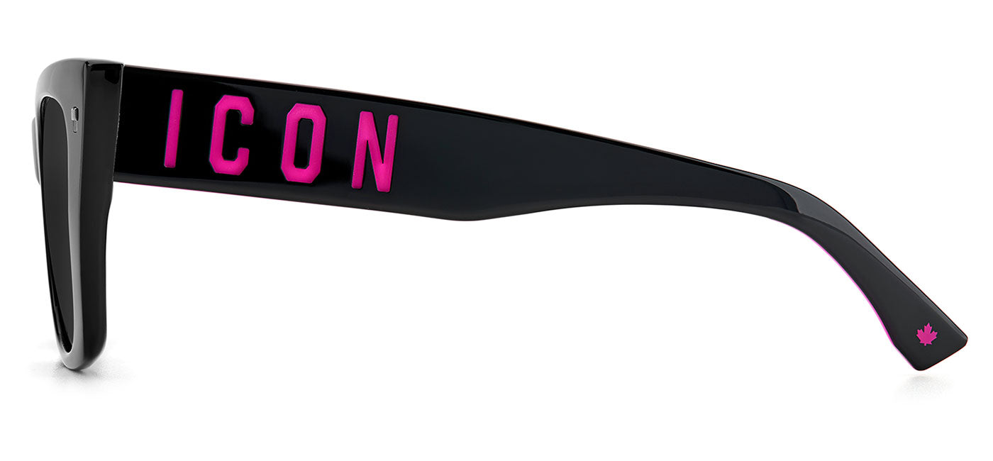 DSQUARED2 ICON 0006/S Sunglasses - Black & Fuchsia / Multilayer Violet