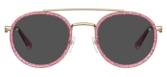 Chiara Ferragni 1004/S Sunglasses - Pink Glitter / Grey