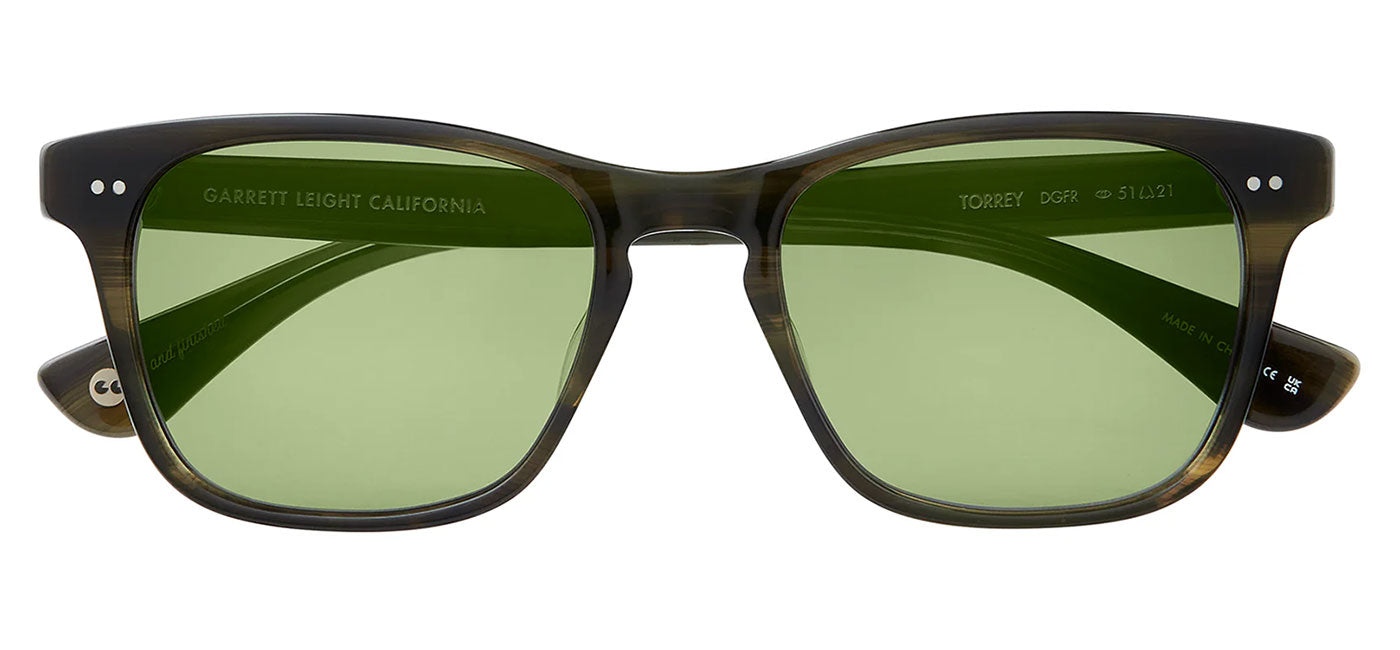 Garrett Leight Torrey Sunglasses - Douglas Fir / Green