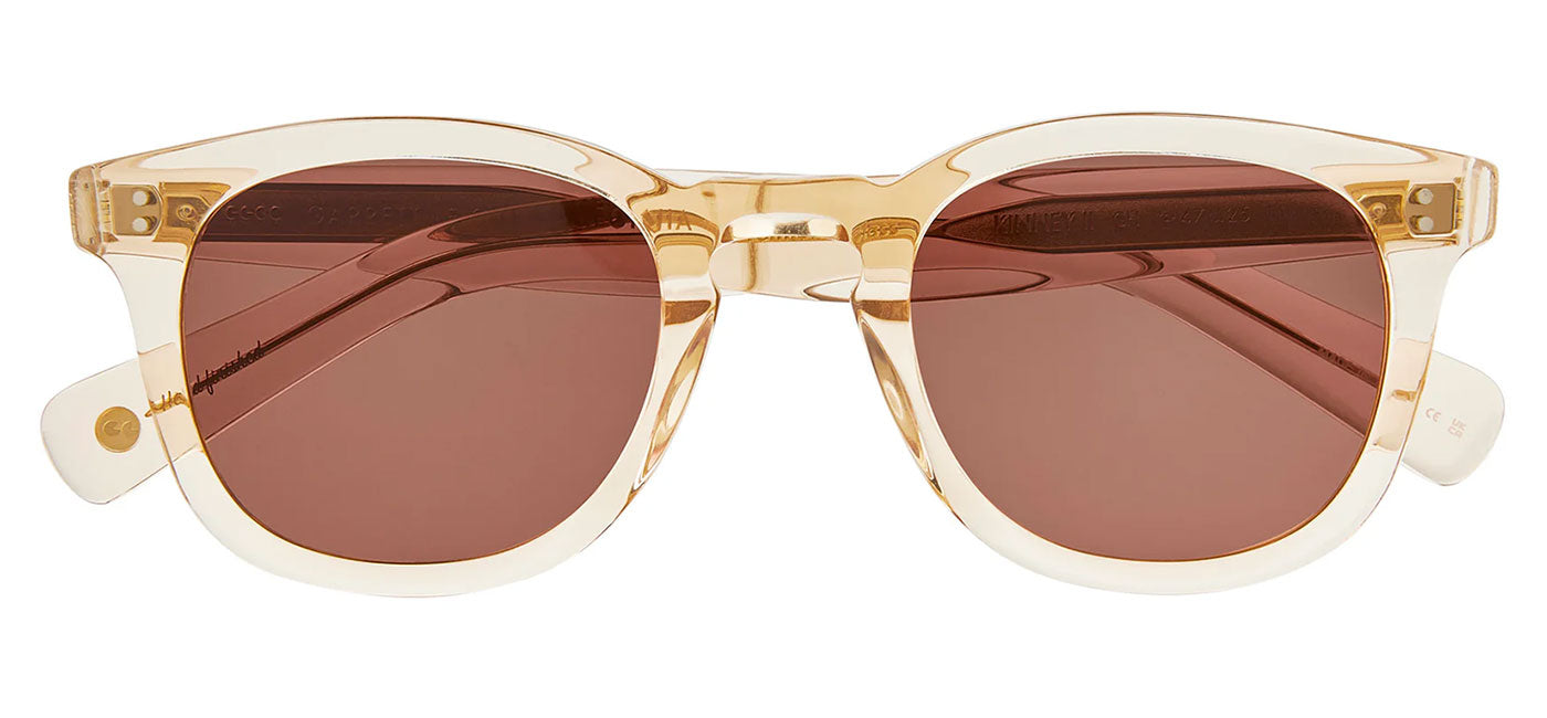 Garrett Leight Kinney II Sunglasses - Champagne / Semi-Flat Pure Rosewood