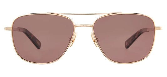 Garrett Leight El Capitan Sunglasses - Gold-Agate Tortoise / Semi-Flat Bordeaux Polar