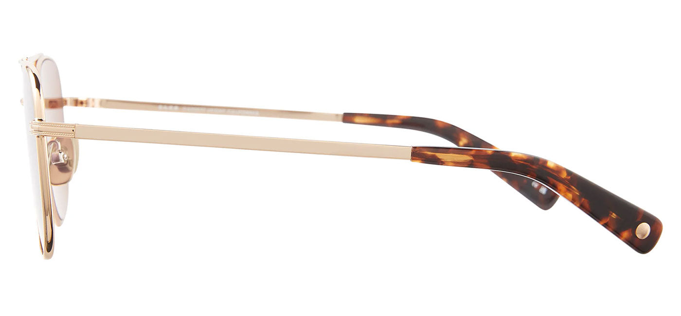 Garrett Leight El Capitan Sunglasses - Gold-Agate Tortoise / Semi-Flat Bordeaux Polar