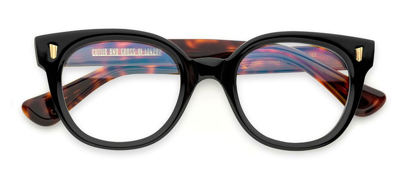 Cutler and Gross 9298 Glasses - Black on Dark Turtle