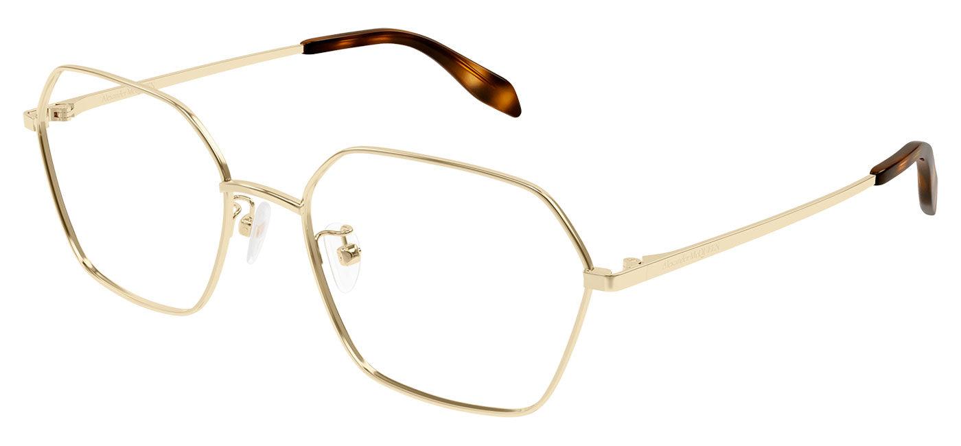 Alexander McQueen AM0437O Glasses - Gold