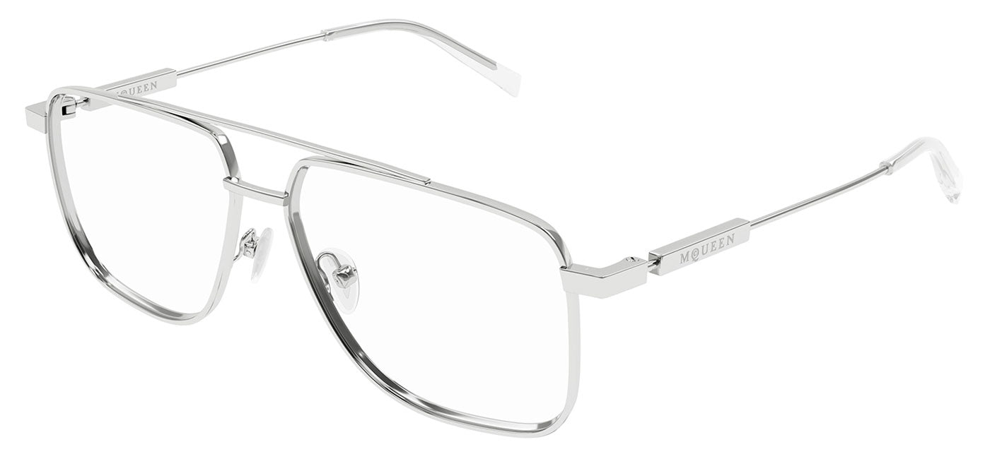 Alexander McQueen AM0480O Glasses - Silver