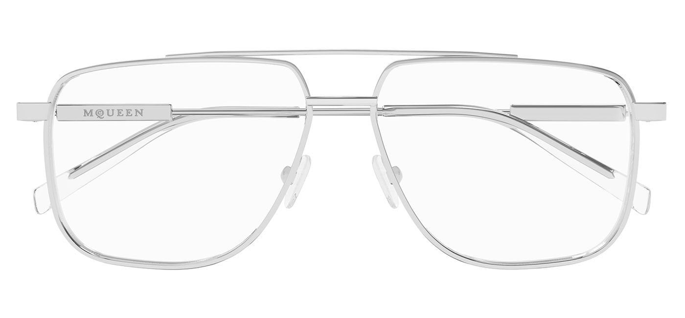 Alexander McQueen AM0480O Glasses - Silver