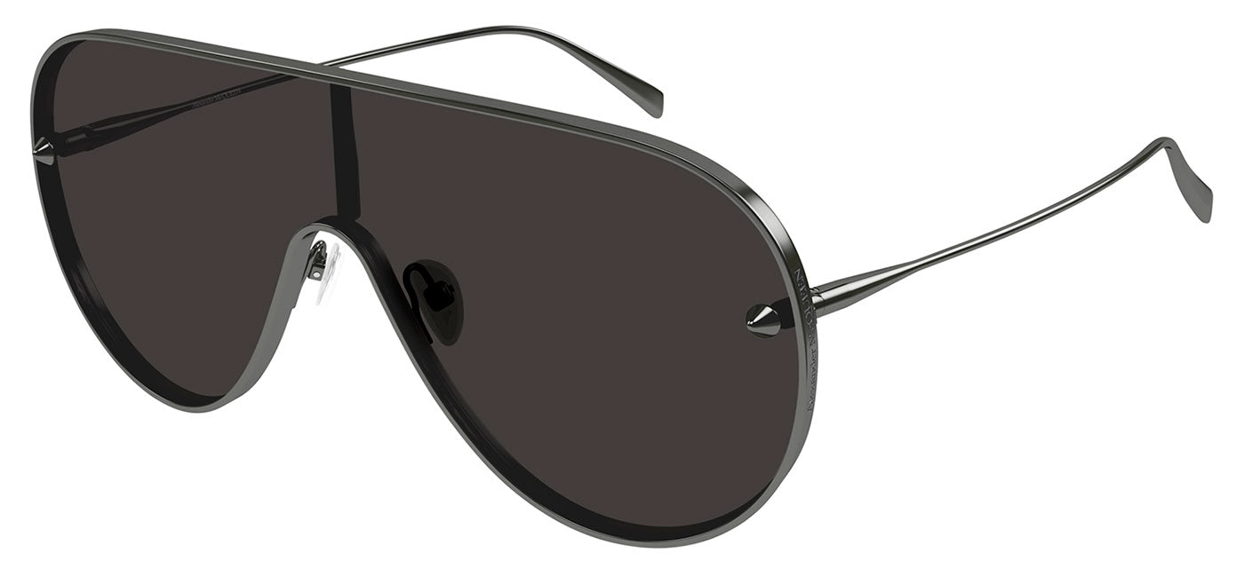Alexander McQueen AM0481S Sunglasses - Ruthenium / Grey